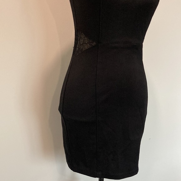 Black Sleeveless Bodycon Lace Dress Medium - Picture 8 of 15